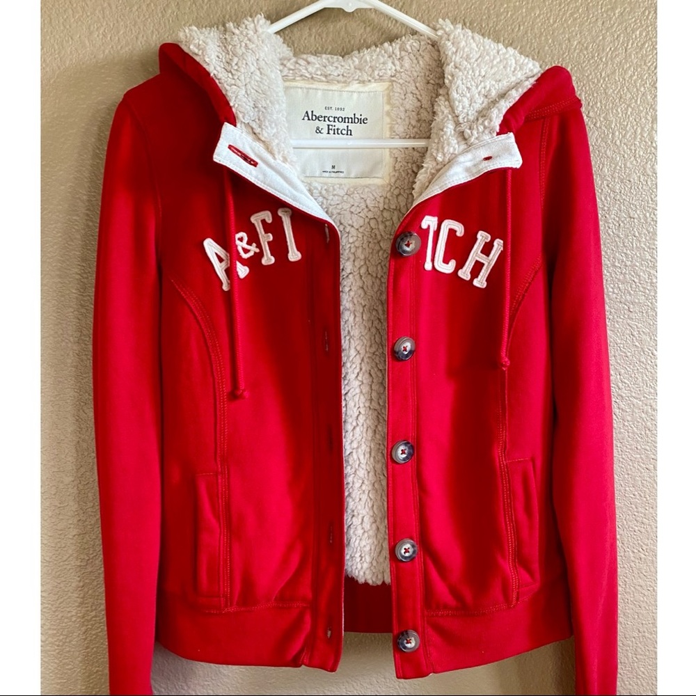 Abercrombie Sherpa lined sweatshirt